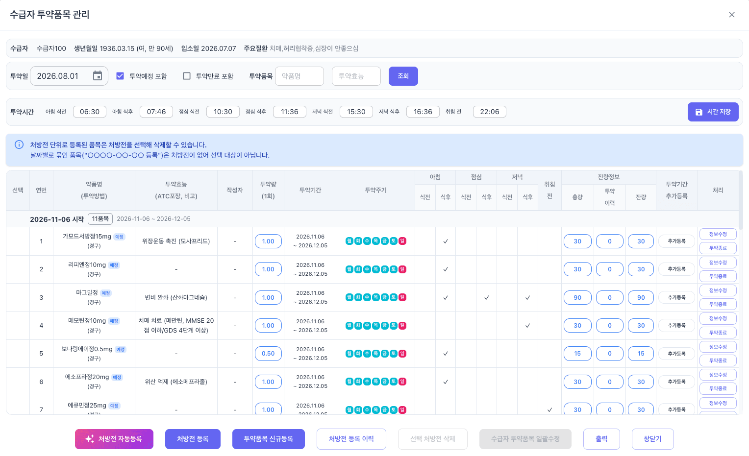 처방전 촬영 → 판독 → 사람이 확인